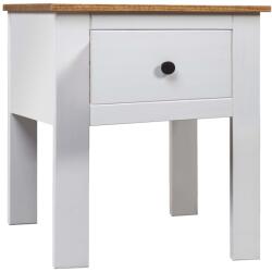 vidaXL Noptieră, alb, 46 x 40 x 57 cm, lemn de pin, gama Panama (282693) - vidaxl