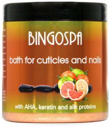 BINGOSPA Sare de baie pentru unghii și cuticule, cu ulei de mandarină și proteine de mătase - BingoSpa 300 g