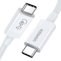 UGREEN USB-C to USB-C UGREEN USB4 Cable, 40Gbps, 0.8m (White) (034488) - pcone