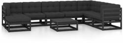 vidaXL Set mobilier grădină cu perne, 9 piese, lemn masiv pin (3076773)