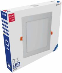 Avide LED Beépíthető Négyzetes Mennyezeti Lámpa, ALU, 18W, CW, 6400K, 1500 lumen, fehér keret, süllyesztett, LED panel, hideg fehér (A1338)