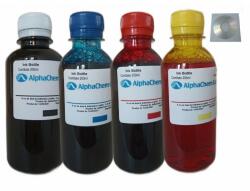 Alphachem Set Flacon Cerneala AlphaChem Compatibil HP981X, 1x200ml L0R12A Negru, 1x200ml L0R09A Cyan, 1x200ml L0R10A Magenta, 1x200ml L0R11A Galben, 4buc Cdr Maxell cu plic