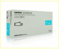 Mercator Medical SANTEX latex púderes (XS) kesztyű, fehér, 100 db, XS-es méret