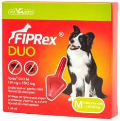 VET-AGRO Fiprex Duo M Dog 10-20 kg x 1 pipeta antiparazitare