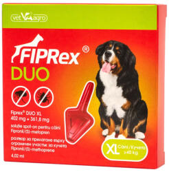 VET-AGRO Fiprex Duo XL Dog 40 kg x 1 pipeta antiparazitare