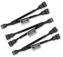 Noctua Set 3 cabluri Y-Splitter Noctua NA-SYC1 chromax. black, de la 4-pini PWM la 2x4-pini PWM, 11.5cm, black