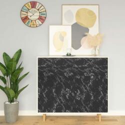 vidaXL fekete kőmintás öntapadó PVC bútorfólia 500 x 90 cm (326143) - vidaxl