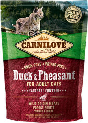  CarniLove Cat Adult Hairball Control kacsa- és fácánhússal 400 g