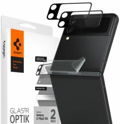 Spigen Set 2 folii sticla camera foto Spigen Optik compatibila cu Samsung Galaxy Z Flip 3 5G Black (AGL03155)