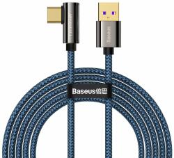 Baseus Cablu pentru incarcare si transfer de date Baseus Legend Elbow, USB/USB Type-C, 66W, 2m, Albastru (CACS000503)