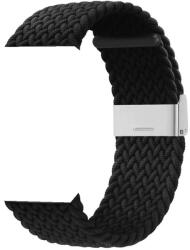 Curea textila Braided Fabric V5 compatibila cu Apple Watch 4/5/6/7/8/SE 38/40/41mm Negru (9145576237755)