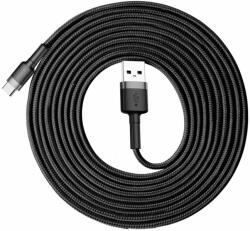 Baseus Cablu pentru incarcare si transfer de date Baseus Cafule USB/USB Type-C 3m Negru/Gri (6953156296343)