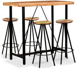 vidaXL Set mobilier bar, 5 piese, lemn masiv acacia și lemn reciclat (275131)
