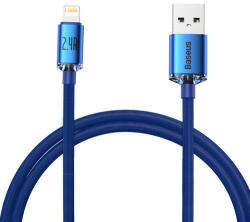 Baseus Cablu de date cu incarcare rapida din seria Baseus crystal shine USB tip A la Lightning 2, 4A 1, 2m albastru (CAJY000003)