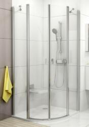 RAVAK Chrome CSKK4-80 négyrészes negyedköríves zuhanykabin fehér kerettel, transparent edzett biztonságiüveggel 3Q140100Z1 (3Q140100Z1)