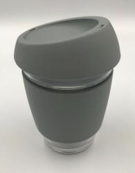 AVX Borosilicate üveg pohár szilikon tet. 350ml-szürke