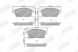 JURID set placute frana, frana disc JURID 573325J