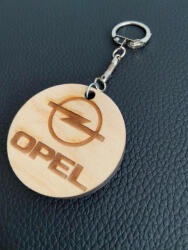  OPEL gravírozott fa kulcstartó 8mm nyírfából 5cm átmérővel (DP-FAOPEL)