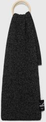 Calvin Klein Jeans sál gyapjú keverékből fekete, sima - fekete Univerzális méret - answear - 14 985 Ft