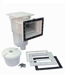 Astral Pool Skimmer standard nyakkal és négyzet alakú tetővel, fehér színű, fóliás és előregyártott medencékhez