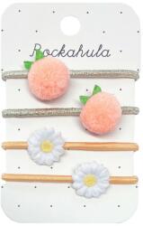 Rockahula Kids - Narancs pom pom - virágos hajgumi szett