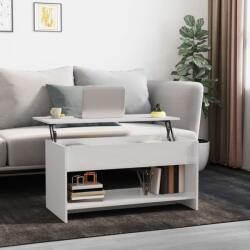 vidaXL Măsuță de cafea alb extralucios, 102x50x52, 5 cm, lemn prelucrat (809653) Masa de cafea