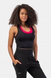 NEBBIA Sport szabású crop tank top felső 422 - Fekete (L) - NEBBIA