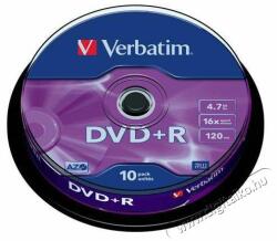 Verbatim DVDV+16B10 DVD+R cake box DVD lemez 10db/csomag - digitalko