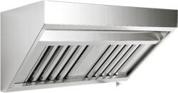 Com Inox Hota profesionala inox 120x70x65 cm, 2 filtre inox, robinet de scurgere (0114870) Hota