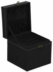 SPRINGOS Cutie pentru bijuterii, catifea, negru, 12x12x12 cm, Springos (HA1044)