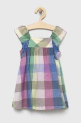 Gap gyerek vászonruha mini, harang alakú - többszínű 80-86 - answear - 8 985 Ft