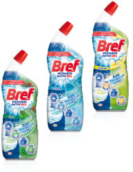 Bref Pachet promo 3 x Bref Solutie gel pentru WC, 700 ml, Power Aktiv Gel Pine Ocean Lemon
