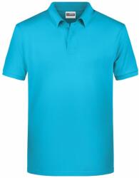 James & Nicholson (Daiber) Férfi galléros biopamut póló 8010 - Türkiz | 3XL (1-8010-1773385)