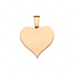 BALCANO - Heart / Szív alakú gravírozható nemesacél medál 18K rozé arany bevonattal