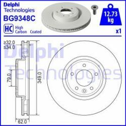 DELPHI Disc frana DELPHI BG9348C (BG9348C) - automobilus
