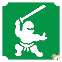 KiviArt 5x5 cm-es Csillám tetoválás sablon - Ninja 33