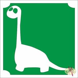  5x5 cm-es Csillámtetoválás sablon - Dino 435 - mkkreativ