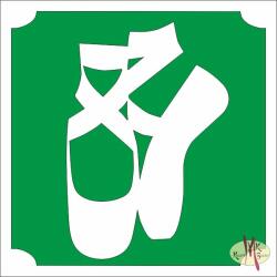 Body Deco 5x5 cm-es Csillámtetoválás sablon - Balett cipő 428