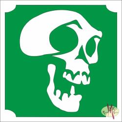 KiviArt 5x5 cm-es Csillámtetoválás sablon - Koponya 298