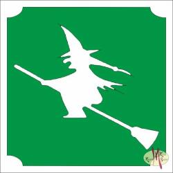  5x5 cm-es Csillámtetoválás sablon - Boszorkány 172 - mkkreativ