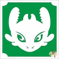  5x5 cm-es Csillámtetoválás sablon - Így neveld a sárkányodat 344 - mkkreativ