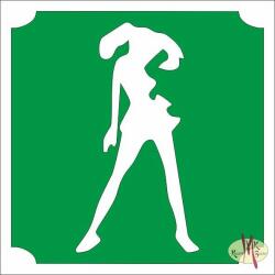 KiviArt 5x5 cm-es Csillámtetoválás sablon - Jégkorongos 155