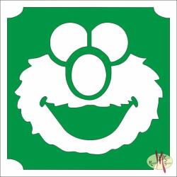  5x5 cm-es Csillám tetoválás sablon - Elmo 277 - mkkreativ