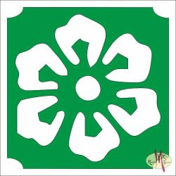 5x5 cm-es Csillámtetoválás sablon - Virág 224 - mkkreativ