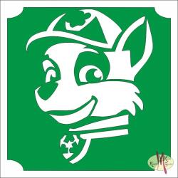  5x5 cm-es Csillámtetoválás sablon - Mancs őrjárat, Rocky 204 - mkkreativ