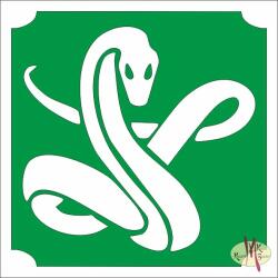  5x5 cm-es Csillámtetoválás sablon - Kígyó 282 - mkkreativ