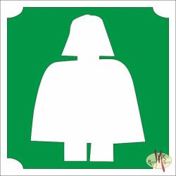 Body Deco 5x5 cm-es Csillám tetoválás sablon - Lego Darth Vader 338