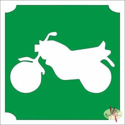 KiviArt 5x5 cm-es Csillámtetoválás sablon - Motor 156