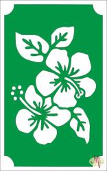  8x5 cm-es Csillámtetoválás sablon - Trópusi virágok 72 - mkkreativ