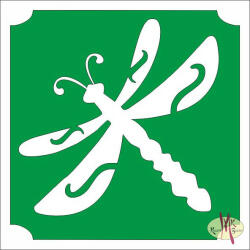  5x5 cm-es Csillámtetoválás sablon - Szitakötő 171 - mkkreativ